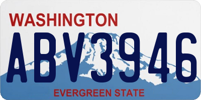 WA license plate ABV3946