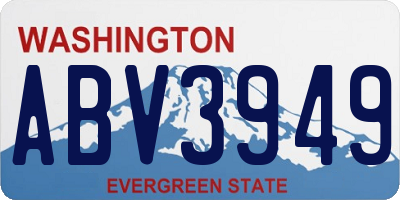 WA license plate ABV3949