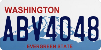 WA license plate ABV4048