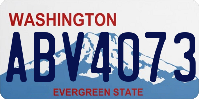 WA license plate ABV4073