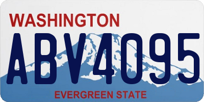 WA license plate ABV4095