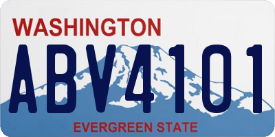 WA license plate ABV4101