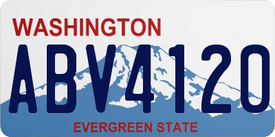WA license plate ABV4120