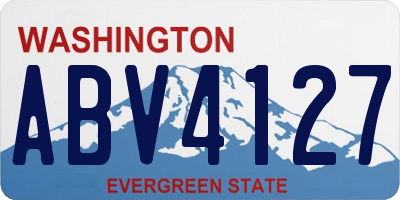 WA license plate ABV4127