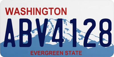 WA license plate ABV4128