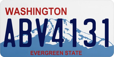 WA license plate ABV4131