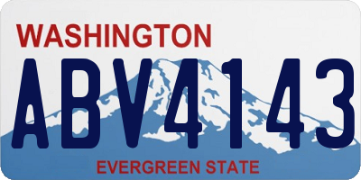 WA license plate ABV4143
