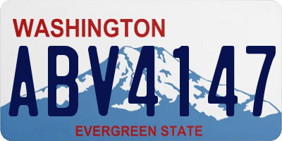 WA license plate ABV4147