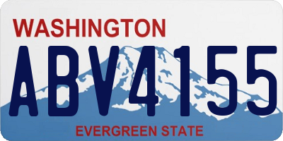 WA license plate ABV4155