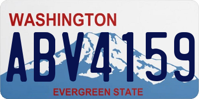 WA license plate ABV4159