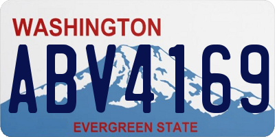 WA license plate ABV4169