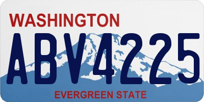WA license plate ABV4225