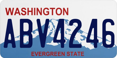 WA license plate ABV4246