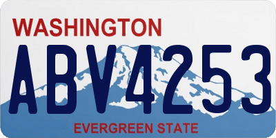 WA license plate ABV4253
