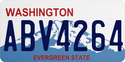 WA license plate ABV4264