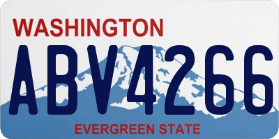 WA license plate ABV4266