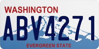 WA license plate ABV4271