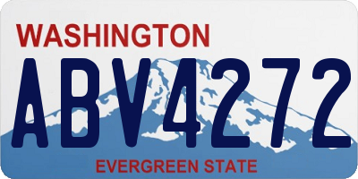 WA license plate ABV4272