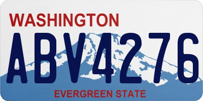 WA license plate ABV4276