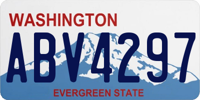 WA license plate ABV4297