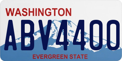 WA license plate ABV4400