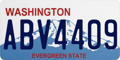 WA license plate ABV4409