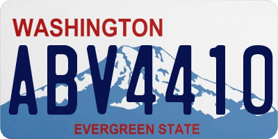 WA license plate ABV4410