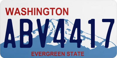 WA license plate ABV4417
