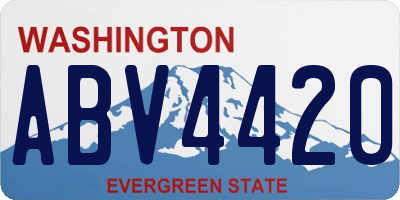 WA license plate ABV4420