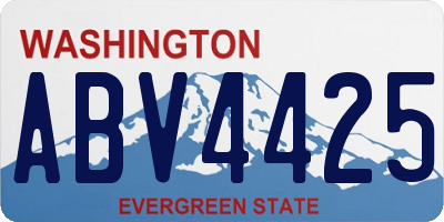 WA license plate ABV4425