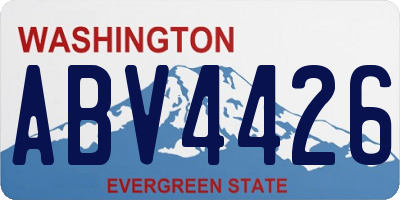 WA license plate ABV4426