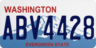 WA license plate ABV4428