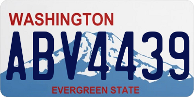 WA license plate ABV4439