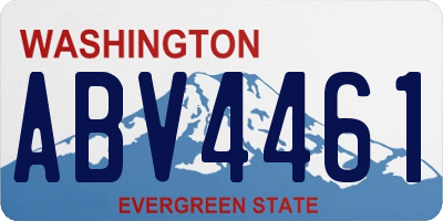 WA license plate ABV4461