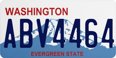 WA license plate ABV4464