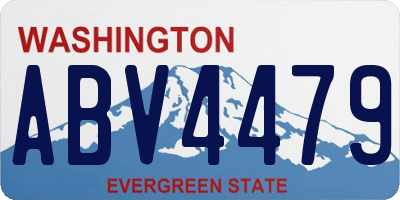 WA license plate ABV4479