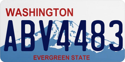 WA license plate ABV4483