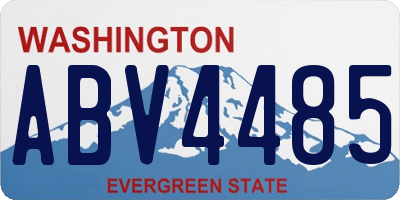 WA license plate ABV4485