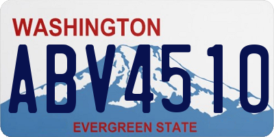 WA license plate ABV4510