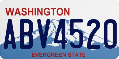 WA license plate ABV4520