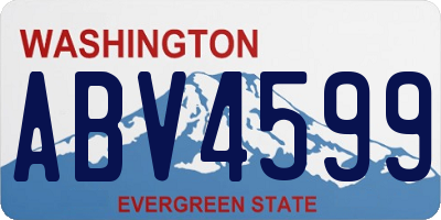 WA license plate ABV4599