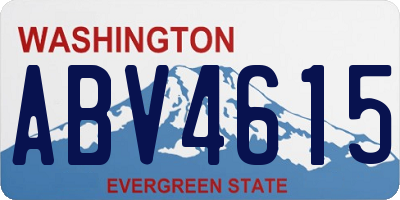 WA license plate ABV4615