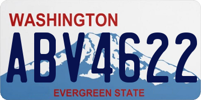 WA license plate ABV4622