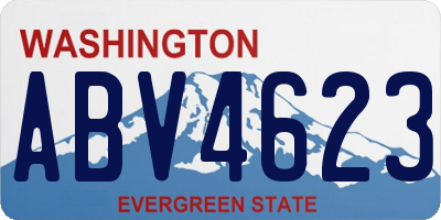 WA license plate ABV4623