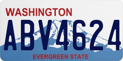WA license plate ABV4624