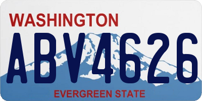 WA license plate ABV4626