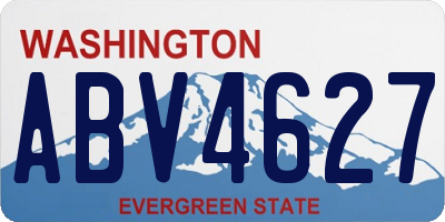 WA license plate ABV4627