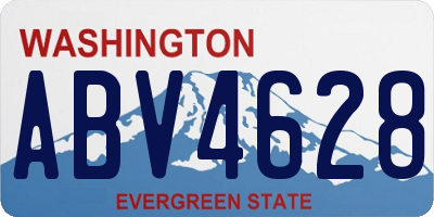 WA license plate ABV4628