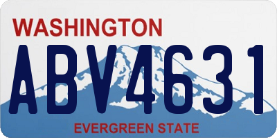 WA license plate ABV4631
