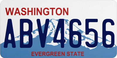 WA license plate ABV4656